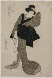 Segawa Roko als Hachizos Frau Ohatsu, ca. 1805
