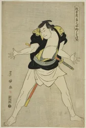 Masatsuya: Otani Oniji III als Ono Sadakuro, aus der Serie "Porträts von Schauspielern auf der Bühne (Yakusha butai no sugata-e)"