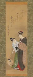 Frau und Begleiterin, ca. 1795