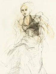 Elegante Modeskizze