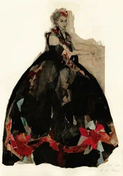 Elegante Frau in Schwarz