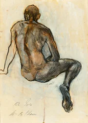 Sitzende Männliche Figurenstudie
