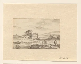 Landschaft mit Bauernhof