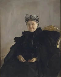 Porträt von Maria Fjodorowna Morosowa, geb. Simonowa 1830-1911, 1897