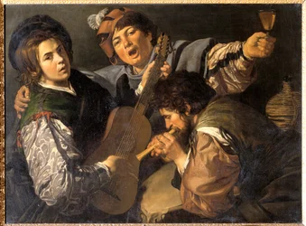 Drei Männer machen Musik, ca. 1616