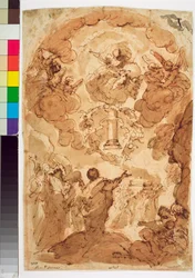 Die Säule und der Wagen der Bundeslade