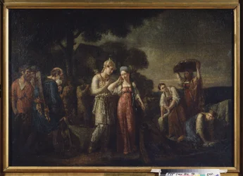 Das erste Treffen von Fürst Igor mit Olga
