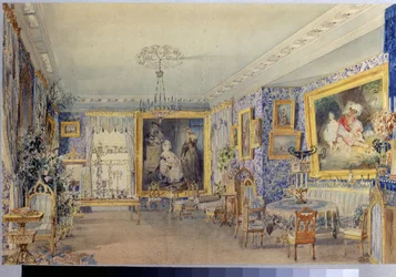Das Wohnzimmer im Herrenhaus Verki