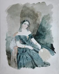 Porträt von Leonilla Iwanowna Bariatinskaja, Prinzessin zu Sayn-Wittgenstein, 1816-1918, 1846