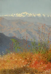 Sonnenuntergang im Himalaya