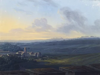 Blick auf Zarskoje Selo vom Weißen Turm, nach 1826