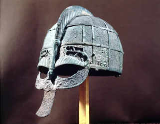 Helm, aus dem Vendel-Schatz, Uppland, ca. 600 n. Chr.