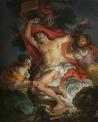 Der heilige Sebastian, gepflegt von der heiligen Irene