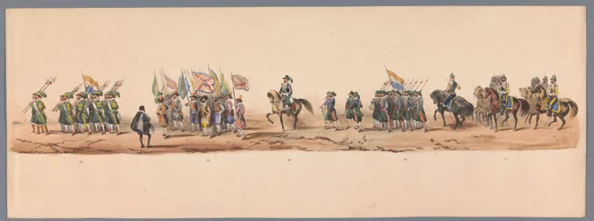 Historischer Umzug zum zweihundertjährigen Jubiläum der Universität Utrecht, 1836 (Tafel 9)