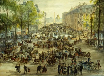 Ein belebter Boulevard