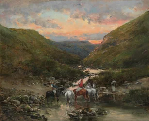 Schlucht bei Biskra, 1890-1900