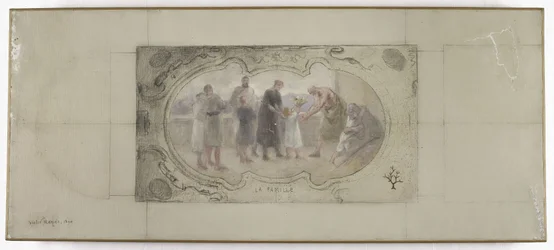 Skizze für die Galerie Lobau, Hôtel de Ville, Paris: Die Familie