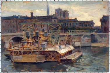 Die Arbeiten der Métro an der Pont Notre-Dame