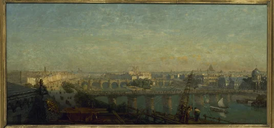 Paris von der Ostseite: Blick von den Dächern des Louvre, 1856