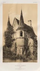 Architektur Pittoresque oder Denkmäler des XV. und XVI. Jahrhunderts: Schlösser Frankreichs des XV. und XVI. Jahrhunderts: Pl. 98, Herrenhaus von Ansac (Corrèze)