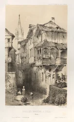 Architektur Pittoresque oder Denkmäler des 15. und 16. Jahrhunderts: Schlösser Frankreichs des 15. und 16. Jahrhunderts: Pl. 10, Alte Häuser in Tulle (Corrèze)