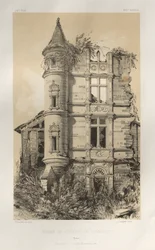 Architektur Pittoresque oder Denkmäler des 15. und 16. Jahrhunderts: Schlösser Frankreichs des 15. und 16. Jahrhunderts: Pl. 24, Ruinen des Schlosses von Champlost (Yonne)