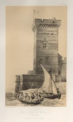 Architektur Pittoresque oder Denkmäler des 15. und 16. Jahrhunderts: Schlösser Frankreichs des 15. und 16. Jahrhunderts: Pl. 34, Turm des Hafens von Marseille (Bouches-du-Rhône)