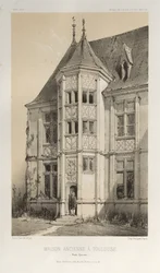 Architektur Pittoresque oder Denkmäler des 15. und 16. Jahrhunderts: Schlösser Frankreichs des 15. und 16. Jahrhunderts: Pl. 43, Altes Haus in Toulouse (Haute-Garonne)