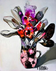 Lebendige abstrakte Blumen