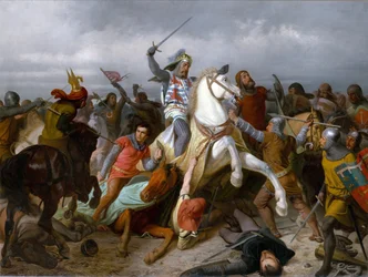 Schlacht von Crécy am 26. August 1346 - Johann von Böhmen in der Schlacht von Crécy