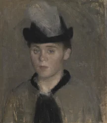 Ida Ilsted, die Verlobte des Künstlers. Skizze