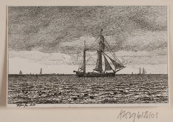 Eine Galeasse unter vollen Segeln