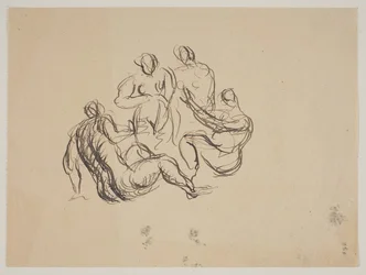 Komposition mit fünf nackten Frauen