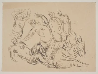 Komposition mit sieben nackten Frauen