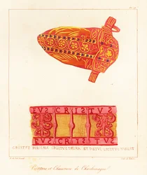 Gürtel und Schuh des Kaisers Karl der Große, 748-814