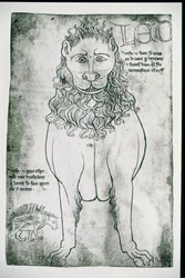 Löwe und Stachelschwein (Faksimile)