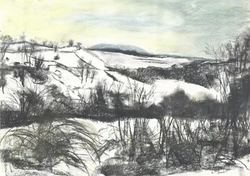 Osmotherley Landschaft im Winterschnee