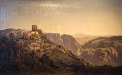 Panorama über die Hügel des Schlosses Evenos, nahe Toulon