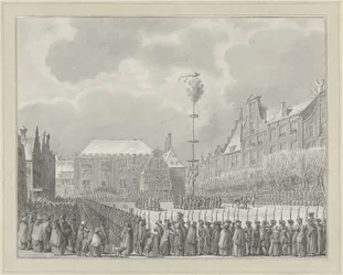 Abschaffung des Stadthalteramts auf dem Grote Markt in Haarlem, 1795