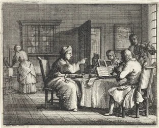 Musiklehrer mit Schülern