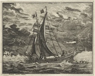 Schiff bei unheilvollem Wetter