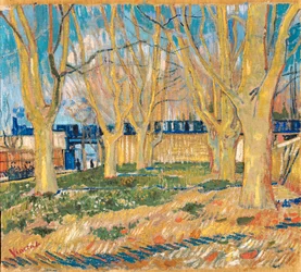Platanenallee in der Nähe des Bahnhofs von Arles