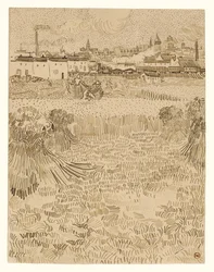 Arles: Blick von den Weizenfeldern