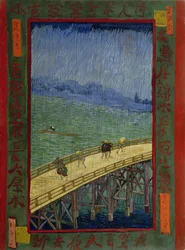 Brücke im Regen (nach Hiroshige)