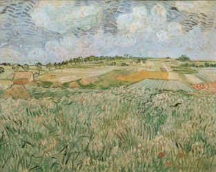 Die Ebene bei Auvers mit Regenwolken