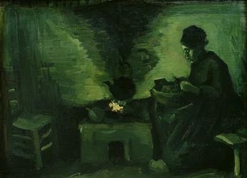 Bäuerin am Herd, ca. 1885