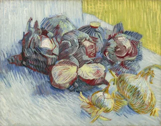 Rotkohl und Zwiebeln
