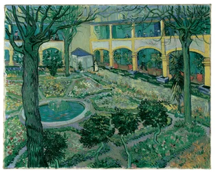 Der Hof des Krankenhauses in Arles