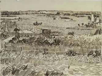 Die Ernte in der Provence für Émile Bernard, 1888