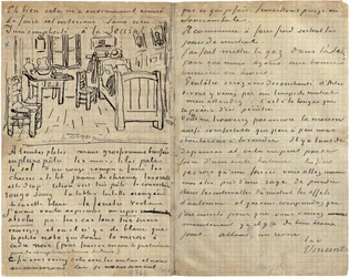 Das Schlafzimmer, Brief an Paul Gauguin aus Arles, Mittwoch, 17. Oktober 1888